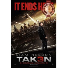 TAKEN 3 LIAM NEESON ORIGINAL OFFICIAL CINEMA MOVIE FILM PRINT PREMIUM POSTER