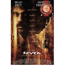 SE7EN SEVEN BRAD PITT MORGAN FREEMAN 1995 CINEMA MOVIE PRINT PREMIUM POSTER