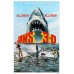 JAWS 3D SHARK MOUTH OUT OF WATER CHASING CLASSIC MOVIE PRINT PREMIUM POSTER