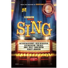 SING 2016 MUSICAL KIDS OFFICIAL ORIGINAL CINEMA MOVIE PRINT PREMIUM POSTER