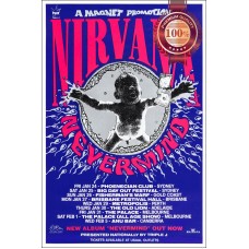 NIRVANA NEVERMIND AUSTRALIAN TOUR AUS ORIGINAL BAND MUSIC  PRINT PREMIUM POSTER