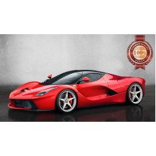 FERRARI LAFERRARI RED SUPERCAR SPORTS SUPER CAR PHOTO PRINT - PREMIUM POSTER