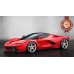 FERRARI LAFERRARI RED SUPERCAR SPORTS SUPER CAR PHOTO PRINT - PREMIUM POSTER