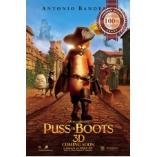 PUSS IN BOOTS DREAMWORKS ORIGINAL OFFICIAL CINEMA MOVIE PRINT PREMIUM POSTER