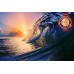 WAVE TUBE BREAKING SUNSET CRASHING SURF SEA SPRAY PHOTO PRINT PREMIUM POSTER
