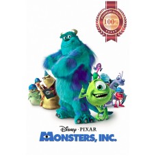 MONSTERS INC SULLY MIKE CHARACTERS PIXAR FILM MOVIE ART PRINT PREMIUM POSTER
