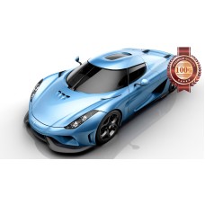 KOENIGSEGG REGERA BLUE SPORTS SUPER DREAM CAR PHOTO PRINT PREMIUM POSTER