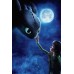 HOW TO TRAIN YOUR DRAGON HICCUP TOOTHLESS MOON WALL ART PRINT PREMIUM POSTER