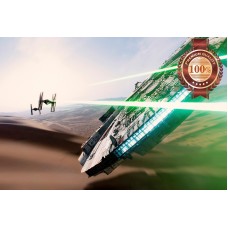 MILLENNIUM FALCON CHASED TIE FIGHTERS STARWARS WALL ART PRINT PREMIUM POSTER