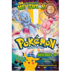POKEMON THE FIRST MOVIE 1999 90s CINEMA MOVIE ART ANIME PRINT PREMIUM POSTER