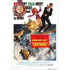 JAMES BOND ON HER MAJESTY'S SECRET SERVICE ORIGINAL MOVIE PRINT PREMIUM POSTER