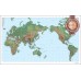 DETAILED MAP OF THE WORLD ATLAS LATITUDE LONGITUDE WALL PRINT PREMIUM POSTER