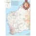 DETAILED WESTERN AUSTRALIA WA STATE ROADS MAP OF AUS CHART PRINT PREMIUM POSTER