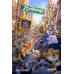 ZOOTOPIA 3D MOVIE CHARACTERS WALKING THROUGH CITY ART PRINT - PREMIUM POSTER