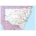 NEW SOUTH WALES STATE ROADS AUSTRALIA MAP OF NSW WALL CHART PRINT PREMIUM POSTER
