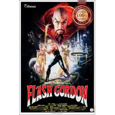 FLASH GORDON ITALY 1980 80s OFFICIAL ORIGINAL CINEMA MOVIE PRINT PREMIUM POSTER