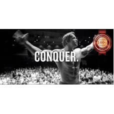 CONQUER ARNOLD BODYBUILDER MR OLYMPIA SPORT WALL QUOTE PRINT PREMIUM POSTER