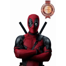 DEADPOOL CROSSED ARMS WHITE BACKGROUND MOVIE WALL ART PRINT - PREMIUM POSTER