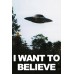 I WANT TO BELIEVE THE X-FILES UFO PHOTO ORIGINAL TV SHOW PRINT PREMIUM POSTER