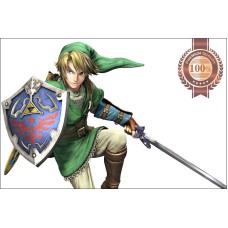 LINK WITH MASTER SWORD LEGEND OF ZELDA GAME WALL ART PRINT PREMIUM POSTER