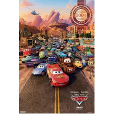CARS 1 DISNEY 2006 3D ANIMATION ORIGINAL CINEMA MOVIE PRINT PREMIUM POSTER