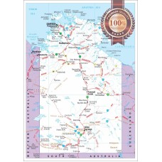 NORTHERN TERRITORY STATE ROADS AUSTRALIA MAP OF AUS CHART PRINT PREMIUM POSTER