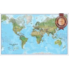 THE WORLD ENVIRONMENTAL GEOGRAPHY ATLAS MAP ROUNDED VIEW PRINT PREMIUM POSTER