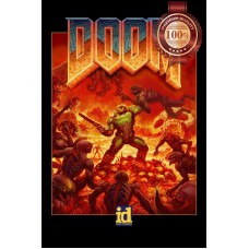 DOOM 4 1996 90s STYLE VIDEO GAME VIDEOGAME ORIGINAL ART PRINT PREMIUM POSTER