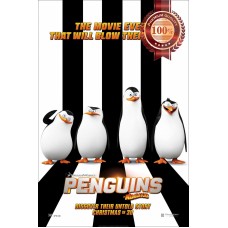 PENGUINS OF MADAGASCAR DREAMWORKS OFFICIAL CINEMA MOVIE PRINT PREMIUM POSTER