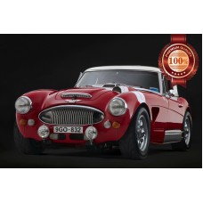 AUSTIN HEALEY RED 3000 MK III 3 CLASSIC SPORTS CAR WALL PRINT PREMIUM POSTER