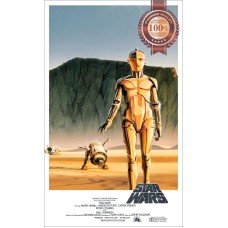 STAR WARS C3PO & R2D2 A NEW HOPE EPISODE 4 MOVIE ORIGINAL PRINT PREMIUM POSTER