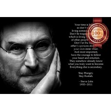 STEVE JOBS FAMOUS QUOTE SAYING INSPIRATIONAL WALL ART PRINT - PREMIUM POSTER
