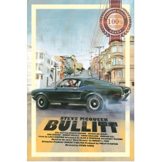 BULLITT NEW ART 1968 60s PAINTING ORIGINAL MOVIE CINEMA PRINT PREMIUM POSTER
