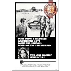 TWO LANE BLACKTOP 1971 70s OFFICIAL ORIGINAL CINEMA MOVIE PRINT PREMIUM POSTER