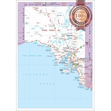 SOUTH AUSTRALIA SA STATE ROADS MAP OF AUS WALL CHART PRINT PREMIUM POSTER