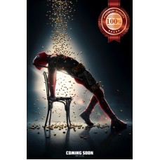 DEADPOOL 2 TEASER RAINING BULLETS ORIGINAL CINEMA MOVIE PRINT PREMIUM POSTER
