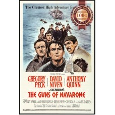 THE GUNS OF NAVARONE 1961 OFFICIAL ORIGINAL MOVIE FILM PRINT PREMIUM POSTER