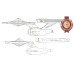 STAR TREK SHIP BLUE PRINTS DIAGRAM NCC-1700 DRAWN PHOTO PRINT PREMIUM POSTER