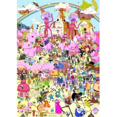 ADVENTURE TIME JAKE FINN AND ALL THE CHARACTERS WALL PRINT PREMIUM POSTER