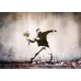 BANKSY FLOWER THROWER LOVE IS IN THE AIR ORIGINAL PHOTO PRINT PREMIUM POSTER
