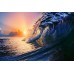 WAVE TUBE BREAKING SUNSET CRASHING SURF SEA SPRAY PHOTO PRINT PREMIUM POSTER