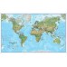 THE WORLD ENVIRONMENTAL GEOGRAPHY ATLAS MAP ROUNDED VIEW PRINT PREMIUM POSTER
