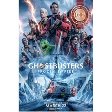 GHOSTBUSERS FROZEN EMPIRE CAST 2024 ORIGINAL MOVIE CINEMA PRINT PREMIUM POSTER