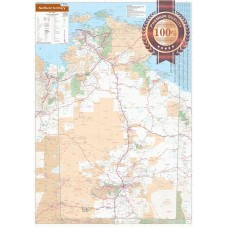 DETAILED NORTHERN TERRITORY NT STATE ROADS AUSTRALIA MAP OF AUS PRINT POSTER