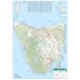 DETAILED TASMANIA STATE ROADS TAS AUSTRALIA MAP OF AUS WALL CHART PREMIUM POSTER