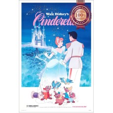 CINDERELLA 1950 50s CARTOON ORIGINAL OFFICIAL CINEMA MOVIE PRINT PREMIUM POSTER