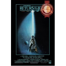 STAR WARS RETURN OF THE JEDI LIGHTSABER 1983 ORIGINAL PRINT PREMIUM POSTER