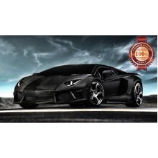 LAMBORGHINI BLACK SUPERCAR SPORTS SUPER DREAM CAR PHOTO PRINT PREMIUM POSTER