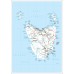 TASMANIA STATE ROADS TAS AUSTRALIA MAP OF AUS WALL CHART PRINT PREMIUM POSTER
