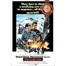 WHERE EAGLES DARE 1968 60s FILM ORIGINAL CINEMA MOVIE PRINT PREMIUM POSTER